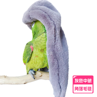 【YOYO 悠悠水族】鸚鵡角落型毛毯_灰藍中號_二入組(鳥用品、鳥玩具、鸚鵡用品、鸚鵡玩具、鳥窩)