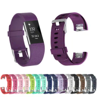silicone Watch band soft for Fitbit Charge 2 Fitbit Watchbands Replacement Smart watch Accessories Silicone Wrist Bracelet Strap