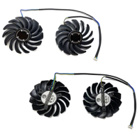1 Pair Graphics Card Cooling Fan PLD09210S12HH for MSI RX6600 8GB ARMOR V1 Graphics Card Cooler Spare Parts Cooling Fan