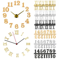 1Set 3D Clock Parts Quartz Clock Numerals Accessories Creative Digital Gadget Replacement Supplies Wall Clock Repair Tool