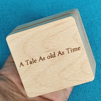 Tail As Old As Time Wood Wind Up Photo Music Box Customized Gifts Birthday Wedding Anniversary Personalized