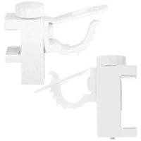 2 Pcs Clip-On Rod Bracket Curtain Holders for Hook up Hooks No Drill Brackets Closet Pp Self Adhesive