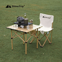 山趣戶外桌子露營帳篷野餐鋁合金折疊桌椅套裝野炊裝備寫生椅方桌