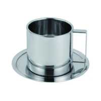 【Godimento】雙層隔熱 180ml不燙手304不鏽鋼咖啡杯 不鏽鋼咖啡杯(單杯)