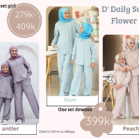 ️ Dannis Online Surabaya ️ D' Daily Sun Flower Dannis Terbaru sarimbit Abaya vintage Busana Muslim n