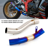 For HONDA CB650F CBR650F 14-18 CB650R CBR650 19-22 Exhaust Pipe Middle Link Tubo de Escape Muffler System Motorcycle Accessories