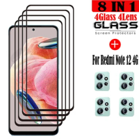 For Redmi Note 12 Tempered Glass Redmi Note 12 4G Full Cover Glue 9H Screen Protector Xiaomi Redmi Note 12 Pro 5G Lens Film