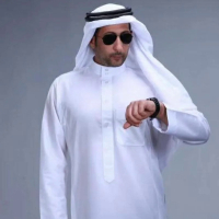 Pakaian DSJIslamic lelaki panjang lengan panjang lelaki Muslim longgar arab Saudi Pakistan Kurta pak