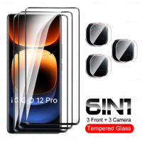 For vivo iQOO 12 Pro 5G Curved Glass 6in1 Camera Tempered Glass iQOO12Pro iQOO12 Pro 12Pro V2329A 6.78inch Lens Screen Protector