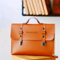 TAS ALBUM PHOTO MAGAZINE KULIT SINTATIS bagian sisi Kayu
