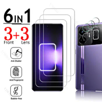 6IN1 Full Cover Glass for Realme GT Neo 5 240W Screen Protectors for Realme GT Neo5 240 W 6.74" Protective Steel Camera Lens HD