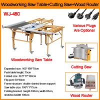 New Multifunctional Woodworking Sliding Table Saw Precision Sliding Table Saw Foldable Saw Table Electric Cutting Saw