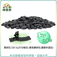 【綠藝家】黑卵石 2分 3公斤分裝包 (黑色鵝卵石.健康步道石)