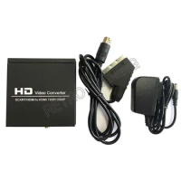SCART HDMI Converter compatible To HDMI-compatible Adapter Full HD 1080P 3.5mm Video Audio  For DVD Player / Set-top Box HDTV