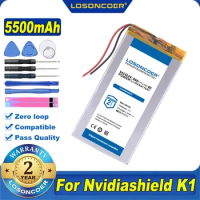 100% Original LOSONCOER 5500mAh For Tablet Pc NVIDIA Shield Tablet 23 LTE Nvidiashield K1 Battery 8'' Tablet