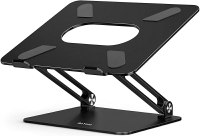 【日本代購】BoYata 筆電、平板 折疊式加高支架-黑色 (可調節高度角度 耐重20kg)