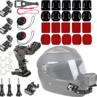 For GoPro 12 34-in-1 Motorcycle Helmet Chin Mount Kit Riding For GoPro Hero 12 11 10 9 8 7 6 5 4 DJI Action 3 Insta360 ONE X3