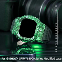 Watch accessories for Casio G-SHOCK Small Square Carbon Fiber case GMW-B5000 Series Modified Men's case With luminous effect