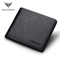 Williampolo Luxury Man Wallet Genuine Leather Small Purse Card Holder Original Mens Gifts Short Wallet Mens Carters #191422
