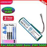 LOSONCOER 3900mAh 1ABTUR18650ZY01 Battery For AKAI 5000 Solo, EWI 5000 EWI5000 / EWI SOLO EWISOLO Battery FPO-72-003-S