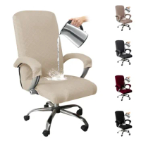 Plaid Jacquard Office Chair Cover Elastic Boss Rotating Computer Chair Seat Case Stretch Gaming Chair Covers with Armrest Covers