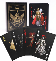 Waterproof Playing Cards Plastic Playing Cards Deck of Cards Gift Poker Cards (Black Diamond Cards)