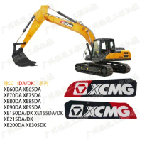 XCMG New Red and Black Excavator Full Car Sticker xe60/65/75/85/215da Boom Counterweight Reflective Decal