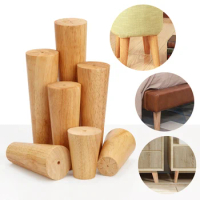 1 Pcs 8-20cm Height Solid Wood Furniture Legs Inclined Cone Sofa Feet Bed Cabinet Table Chair Replacement Feet Sloping Feet