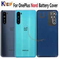 For OnePlus Nord Battery Cover Back Glass Rear Door Housing Case Back Panel For OnePlus Nord Battery Cover with Logo Camera Len