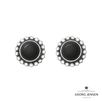 【Georg Jensen 官方旗艦店】MOONLIGHT BLOSSOM 耳環(純銀 黑瑪瑙)