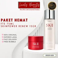 SKII SK-II Sk2 Paket Hemat FTE 75ml + Skinpower Re-new Cream 15gr (New antiaging cream)