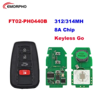EMORPHO Lonsdor 4 pcs FT02-PH0440B 312/314MHz 8A Chip Update Version of FT02-PH0440B For Toyota RAV4 Avalon Smart Key