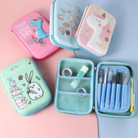 Pencil Case Large Capacity Estuche Unicorn Kit Stationery Kawaiis Cases Trousse School Case 3 Zippers Anime School Supplies