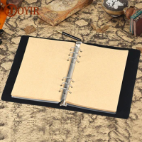 JOYIR Genuine Leather Handmade B5 Size Ring Planner Vintage Unisex Notebook With 6-hole Binder Sketchbook Journal Notepad