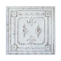 PVC Stereo Wall Panels Decorative Ceiling Panels Aged Ceiling Panels 24"x24" for Cafe PL63 Distress 