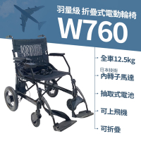 Suniwin尚耘國際 羽量級日本馬達折疊式電動輪椅W760
