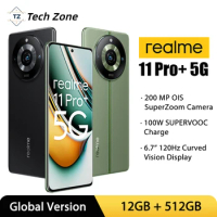 realme 11 Pro Plus 5G 100W SUPERVOOC Charge 200MP Camera 6.7" 120Hz OLED Curved Vision Display Smartphone NFC