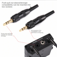PURELINE Black 3.5mm 1/8‘’ Stereo Screw locking Audio Lock Connector for Sennheiser Sony Nady Audio2000S Mic Spare Plug Adapter