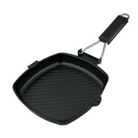 露營趣方型料理盤 20cm 不沾烤盤 燒烤盤 烤肉盤 露營 煎肉 煎盤 煎鍋 BW305