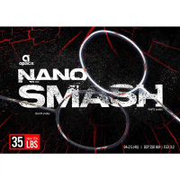 Stylish APACS NANO SMASH (FOR SMASH) WHITE MATTE BADMINTON RACKET ()