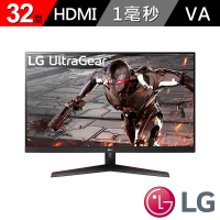 LG 樂金 32GN600-B 32型2K 165Hz專業電競螢幕(1ms/HDR10/FreeSync Premium)