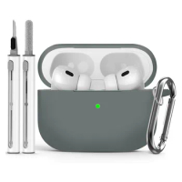 AirPods Pro Case Cover with Cleaner Kit,Soft Silicone Protective Case for Apple AirPod Pro 2nd/1st Generation Case for Women Men