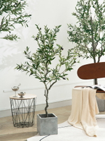 北歐仿真綠植假盆栽大型裝飾擺件客廳室內盆景仿真植物橄欖樹假樹