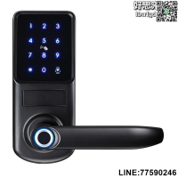 【快樂購】塗鴉wifi一握開房門指紋密碼鎖卡鎖房間木門app電子室內房間門鎖