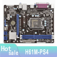 H61M-PS4 Desktop Computer Motherboard LGA 1155 DDR3 H61 LGA1155 Desktop Mainboard SATA II Used
