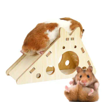 Hamster Corner House Wood Hamster Cage House Small Animal Hideout Hamster House For Dwarf Hamsters Guinea Pigs Gerbils Squirrels