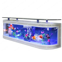 TV Cabinet Fish Tank Aquarium Ecological Change Water Floor Glass Fish Tank Bar Counter