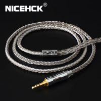 NICEHCK C16-4 16 Core Silver Plated Cable 3.5/2.5/4.4mm Plug MMCX/2Pin/QDC For QDC C12 ZSX V90 TFZ/DB3/F3/BL-03