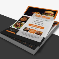 200/500pcs A5 flyer custom printing 2 side 157gsm paper ad for salon restaurant spa flyer