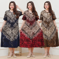 Daster Twill JUMBO By Batik RM-TEBUS MURAH - Daster Twill Ori Cap Malaman Motif Salsa Allsize LD 120